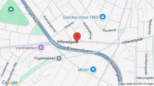 Andelsboliger til salg i Nørrebro - kort over placeringen