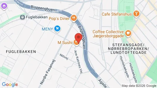 Andelsboliger til salg i Frederiksberg - kort over placeringen