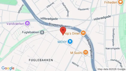 Andelsboliger til salg i Frederiksberg - kort over placeringen
