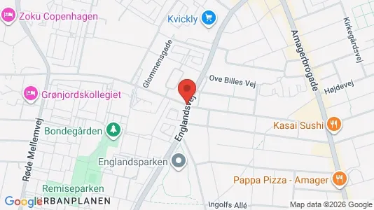 Andelsboliger til salg i København S - kort over placeringen