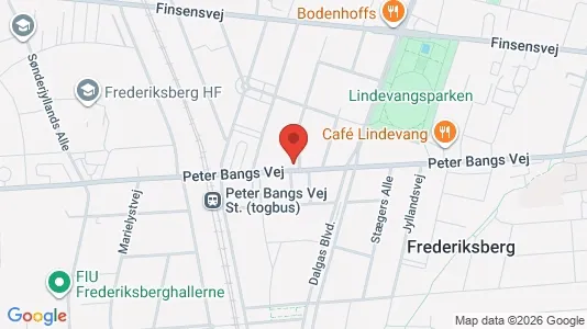 Andelsboliger til salg i Frederiksberg - kort over placeringen