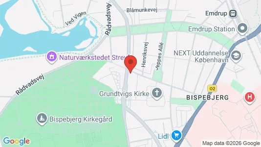 Andelsboliger til salg i København NV - kort over placeringen