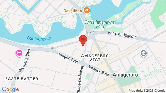 Andelsboliger til salg i København S - kort over placeringen