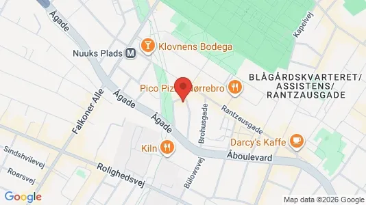 Andelsboliger til salg i Nørrebro - kort over placeringen