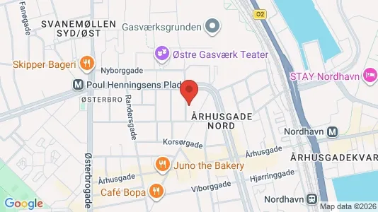 Andelsboliger til salg i Østerbro - kort over placeringen