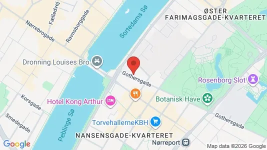Andelsboliger til salg i København K - kort over placeringen