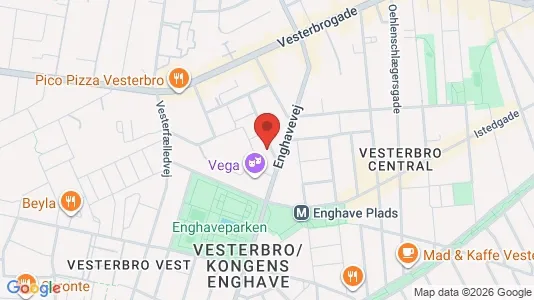 Andelsboliger til salg i Vesterbro - kort over placeringen