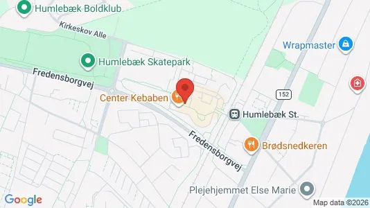 Andelsboliger til salg i Humlebæk - kort over placeringen