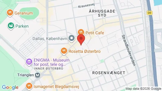 Andelsboliger til salg i Østerbro - kort over placeringen