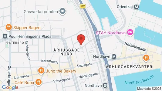 Andelsboliger til salg i Østerbro - kort over placeringen