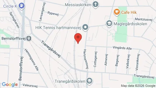 Andelsboliger til salg i Hellerup - kort over placeringen