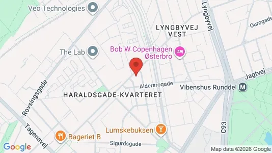 Andelsboliger til salg i Østerbro - kort over placeringen