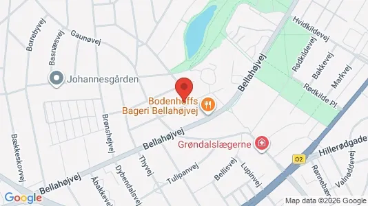 Andelsboliger til salg i Brønshøj - kort over placeringen