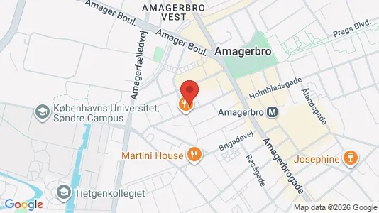 Andelsboliger til salg i København S - kort over placeringen