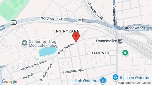 Andelsboliger til salg i Østerbro - kort over placeringen