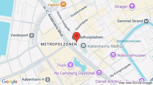 Andelsboliger til salg i Vesterbro - kort over placeringen
