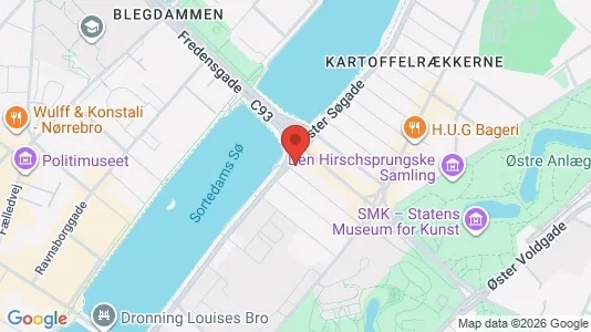 Andelsboliger til salg i København K - kort over placeringen