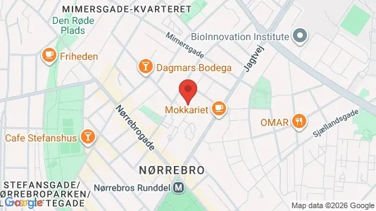 Andelsboliger til salg i Nørrebro - kort over placeringen