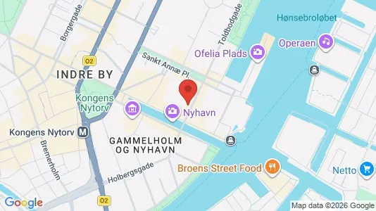 Andelsboliger til salg i København K - kort over placeringen