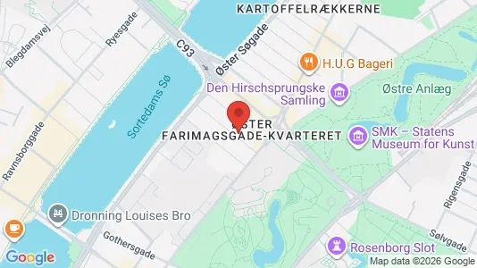 Andelsboliger til salg i København K - kort over placeringen