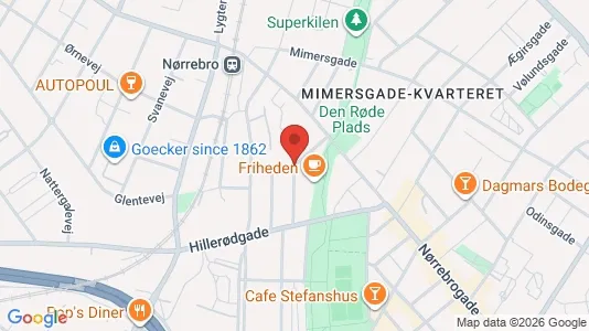 Andelsboliger til salg i Nørrebro - kort over placeringen