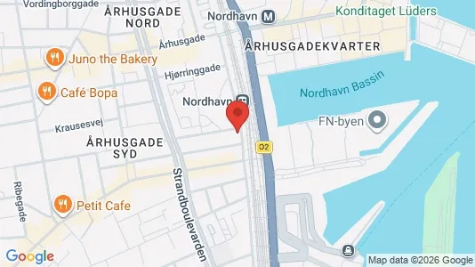 Andelsboliger til salg i Østerbro - kort over placeringen