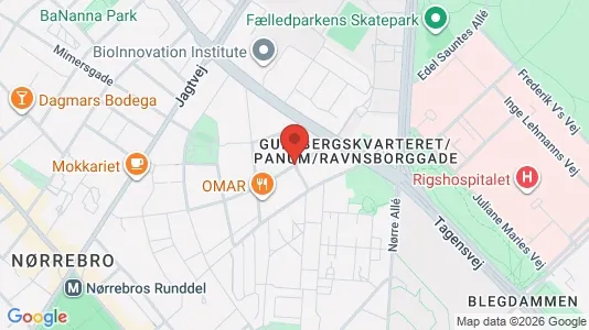 Andelsboliger til salg i Nørrebro - kort over placeringen