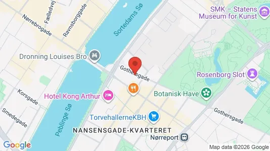 Andelsboliger til salg i København K - kort over placeringen