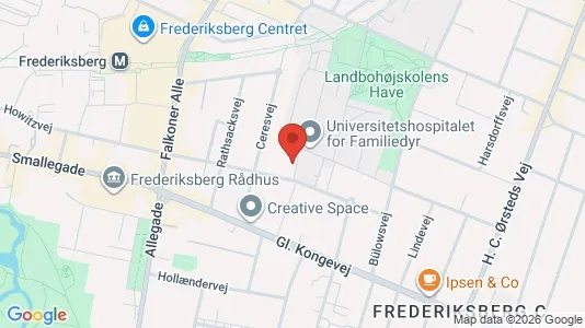 Andelsboliger til salg i Frederiksberg C - kort over placeringen