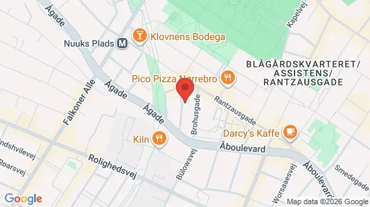 Andelsboliger til salg i Nørrebro - kort over placeringen