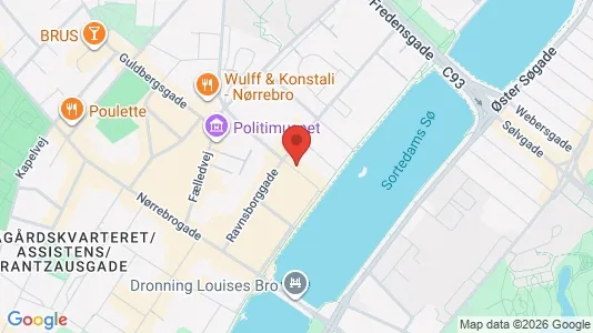 Andelsboliger til salg i Nørrebro - kort over placeringen