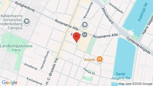 Andelsboliger til salg i Frederiksberg C - kort over placeringen