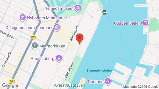 Andelsboliger til salg i København K - kort over placeringen