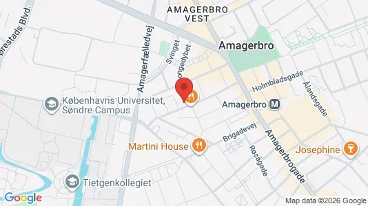 Andelsboliger til salg i København S - kort over placeringen