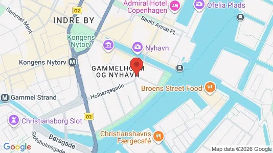 Andelsboliger til salg i København K - kort over placeringen