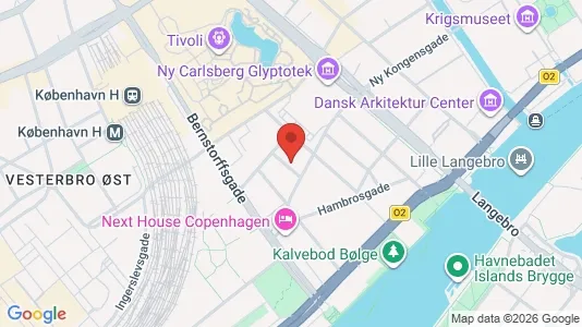 Andelsboliger til salg i Vesterbro - kort over placeringen