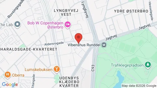 Andelsboliger til salg i Østerbro - kort over placeringen
