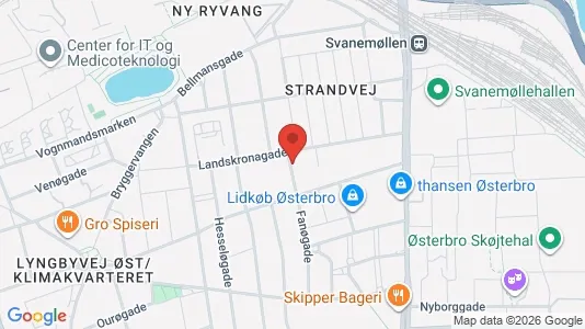 Andelsboliger til salg i Østerbro - kort over placeringen