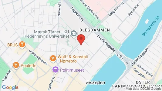 Andelsboliger til salg i Nørrebro - kort over placeringen