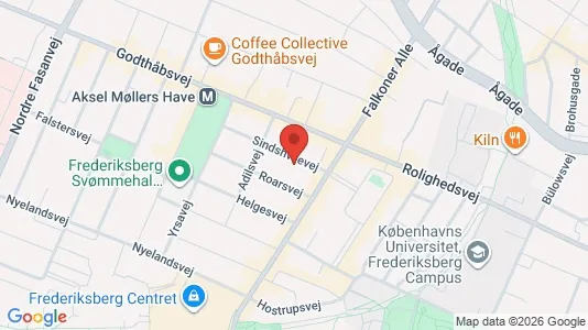 Andelsboliger til salg i Frederiksberg - kort over placeringen