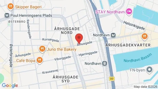 Andelsboliger til salg i Østerbro - kort over placeringen
