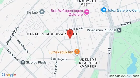 Andelsboliger til salg i Østerbro - kort over placeringen
