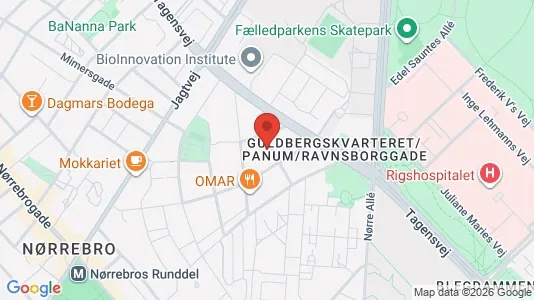 Andelsboliger til salg i Nørrebro - kort over placeringen