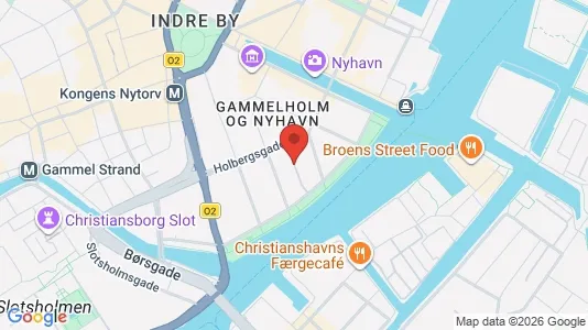 Andelsboliger til salg i København K - kort over placeringen