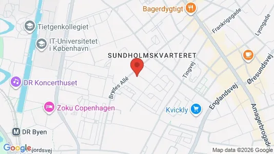 Andelsboliger til salg i København S - kort over placeringen
