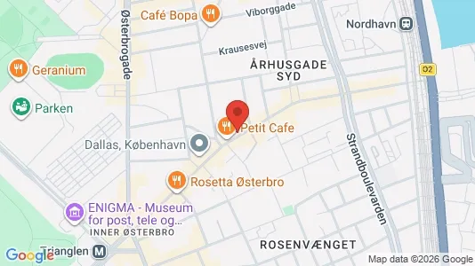 Andelsboliger til salg i Østerbro - kort over placeringen