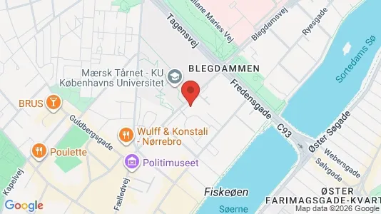 Andelsboliger til salg i Nørrebro - kort over placeringen