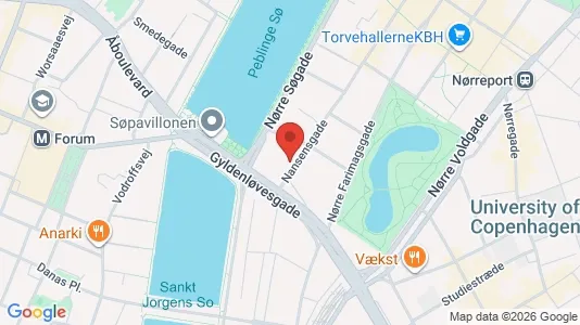 Andelsboliger til salg i København K - kort over placeringen