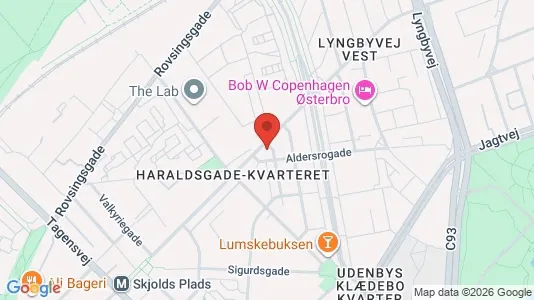 Andelsboliger til salg i Østerbro - kort over placeringen