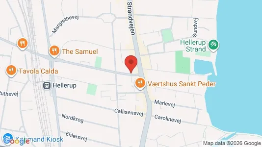 Andelsboliger til salg i Hellerup - kort over placeringen